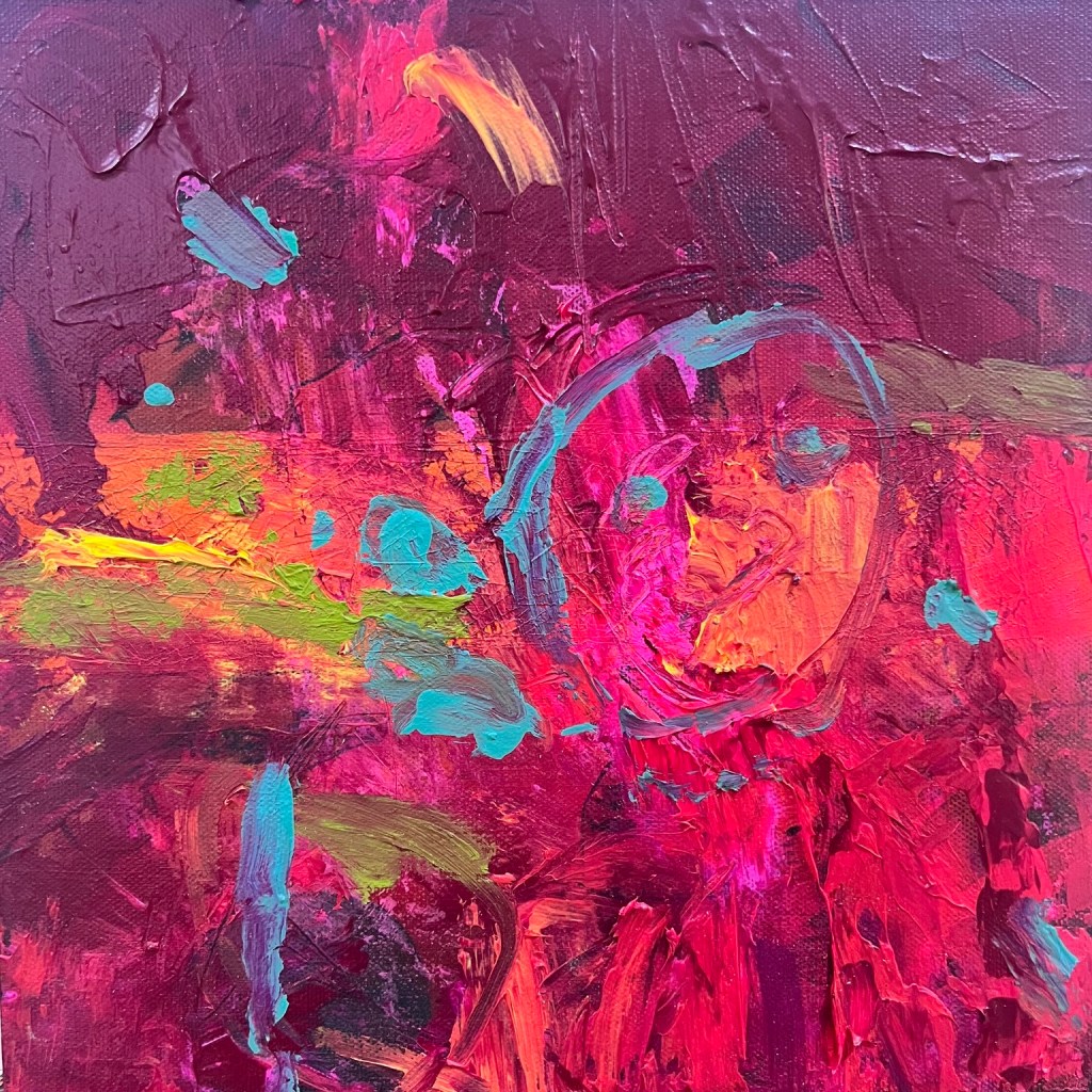 Untitled painting no. 1, acrylic on canvas, 30 × 30 cm