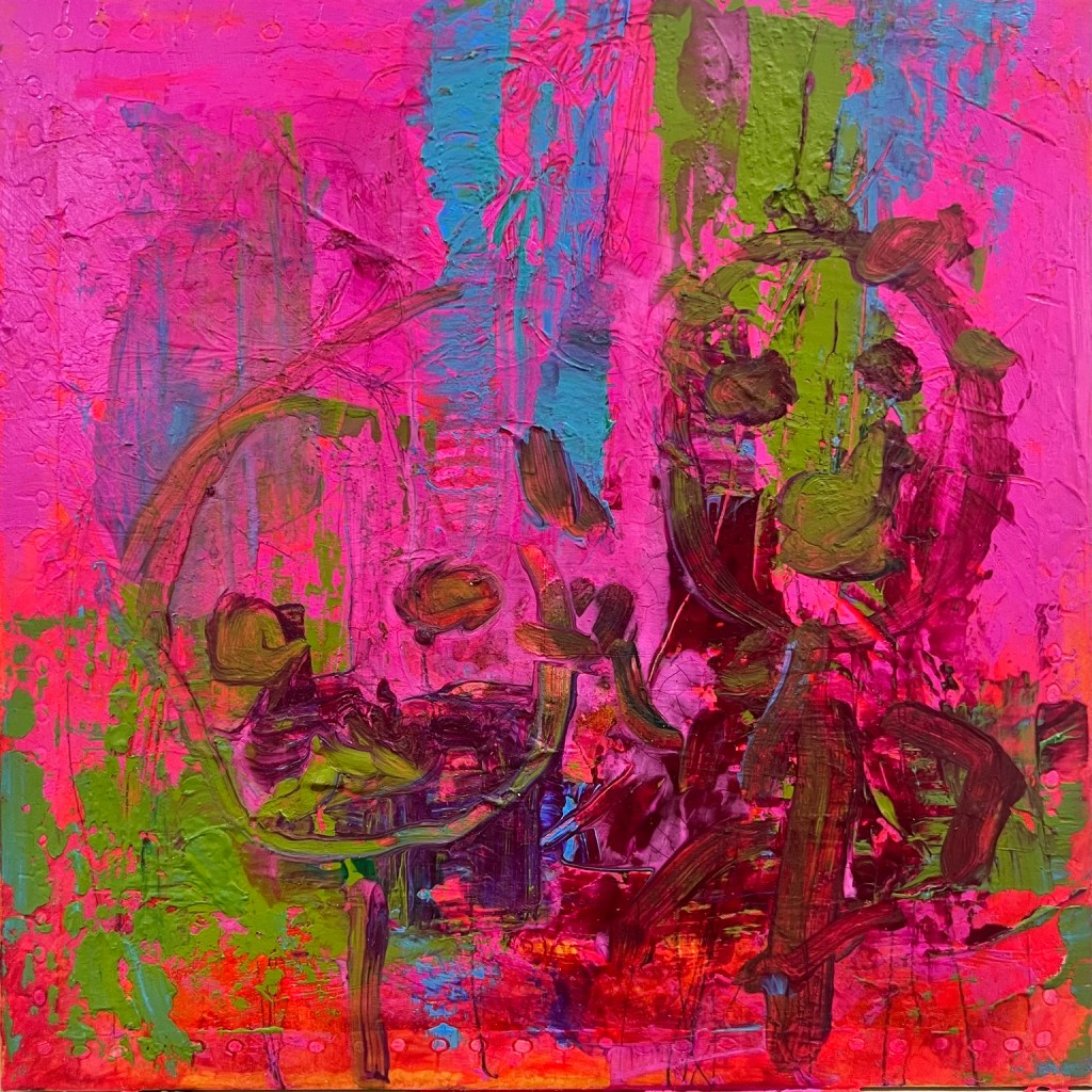 Untitled painting no. 2, acrylic on canvas, 30 × 30 cm